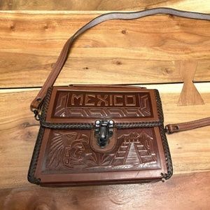 Women's 100% Mexican Artisan Leather Brown Purse